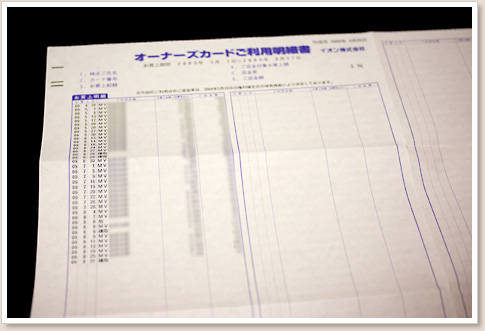 ご利用明細書