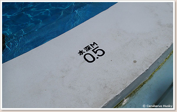 水深0.5m