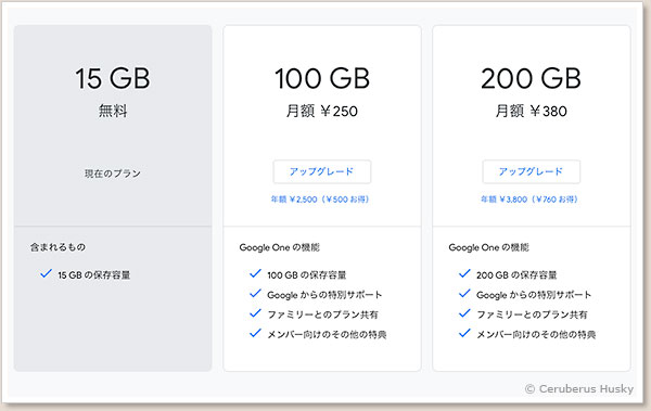 Google One 基本プラン