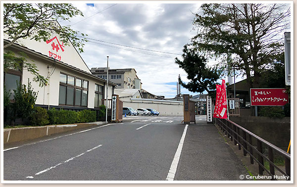 駐車場は奥に