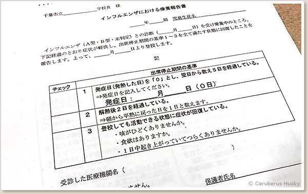 療養報告書