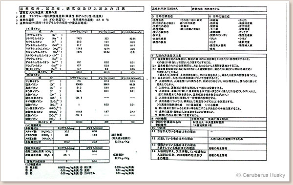 温泉の成分