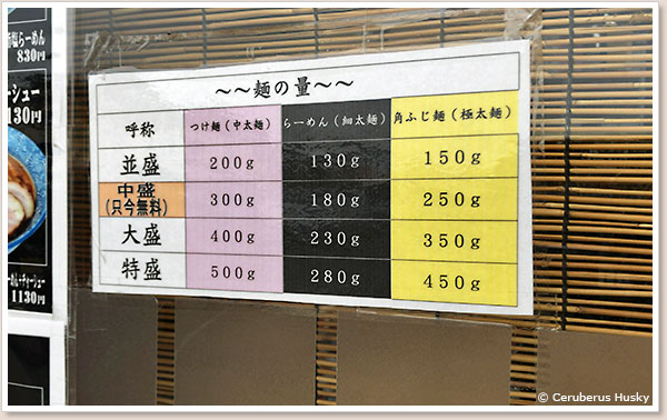 中盛り無料