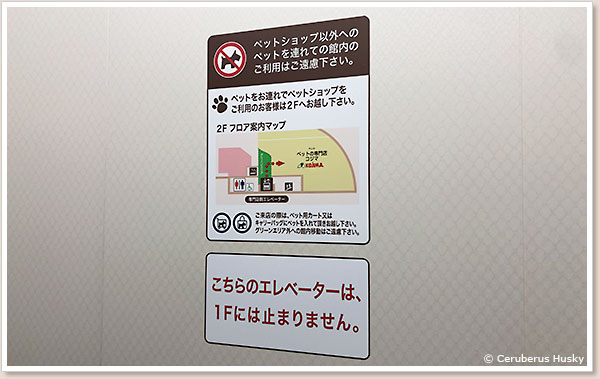 専門店街側エレベーター
