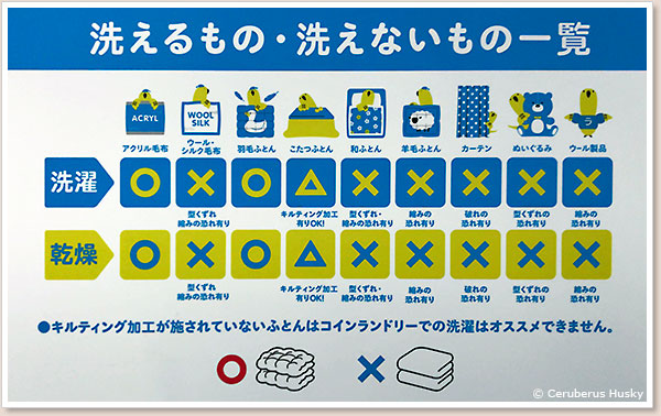 洗えるもの・洗えないもの