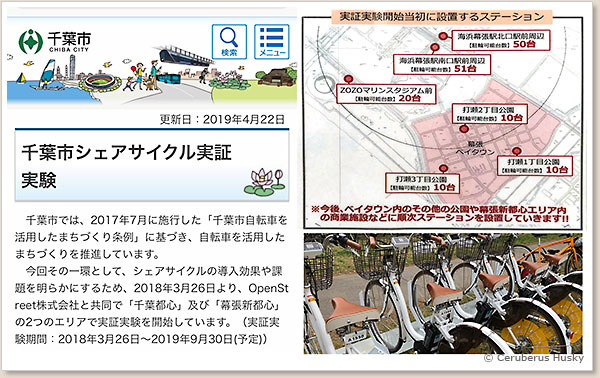 千葉市シェアサイクル実証実験の内容 千葉市シェアサイクル実証実験