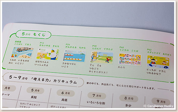 こどもちゃれんじぽけっと絵本目次