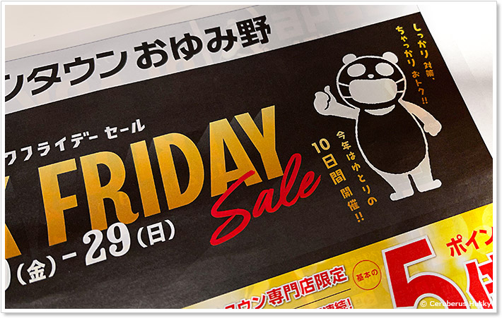 イオンのブラックフライデーセール:イオンタウンおゆみ野店の折り込み広告