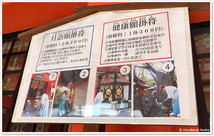 千葉神社の月詣り願掛符と健康願掛符