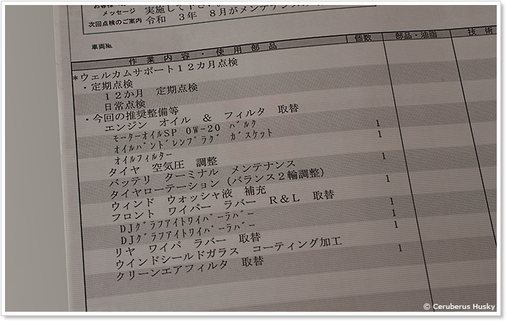 12ヶ月点検の内容