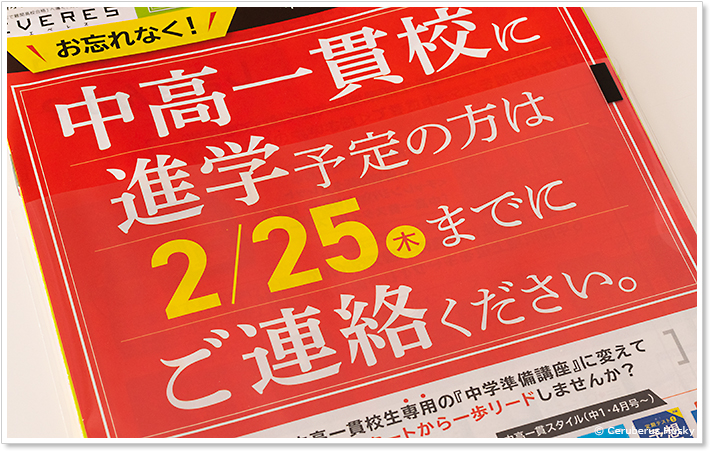 進研ゼミ中学準備講座