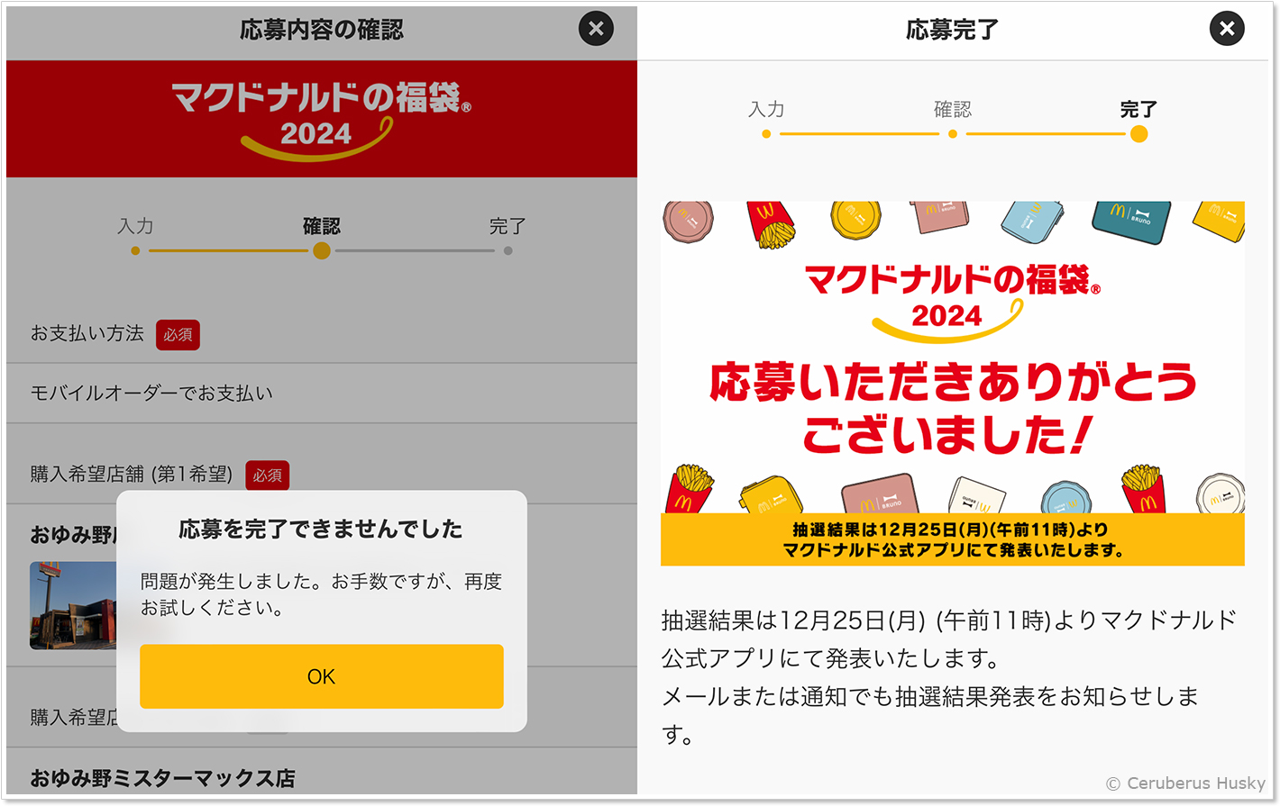 マクドナルドの福袋2024に応募