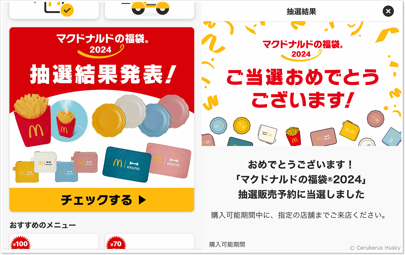 マクドナルドの福袋2024当選しました