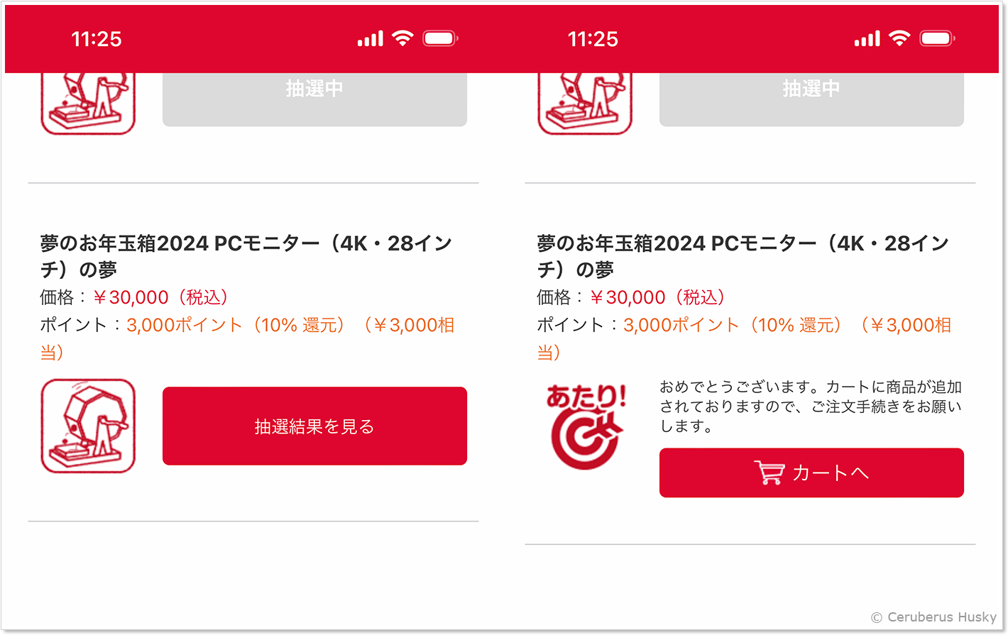 夢のお年玉箱2024 PCモニター当選
